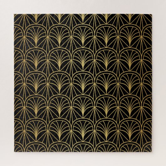 Art Deco geometrisch minimalistisch patroon Legpuzzel (Verticaal)