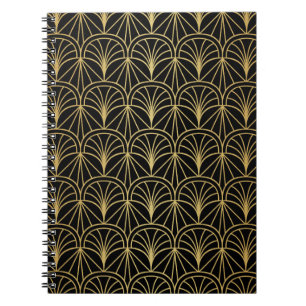 Art Deco geometrisch minimalistisch patroon Notitieboek