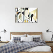 Art Deco Geometrisch Mozaïek Acryl Canvas Afdruk (Insitu (Slaapkamer))