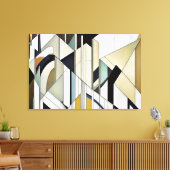 Art Deco Geometrisch Mozaïek Acryl Canvas Afdruk (Insitu (Woonkamer))