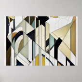 Art Deco Geometrisch Mozaïek Poster (Voorkant)