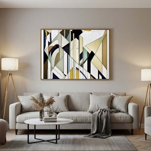Art Deco Geometrisch Mozaïek Poster