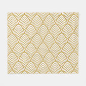 Art Deco geometrisch naadloos patroon. Fleece Deken (Voorkant (Horizontaal))