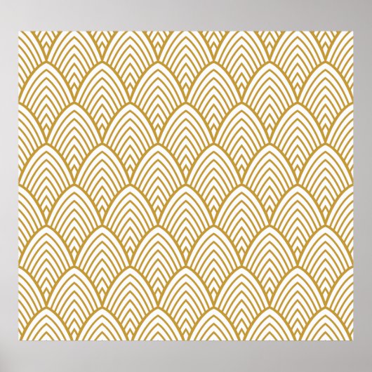Art Deco geometrisch naadloos patroon. Poster (Voorkant)