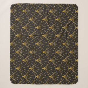 Art Deco geometrisch,  naadloos patroon. Sherpa Deken