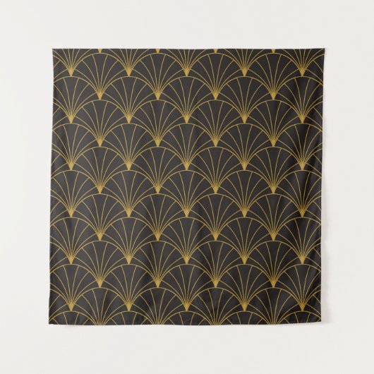 Art Deco geometrisch, naadloos patroon. Wandkleed (Voorkant)