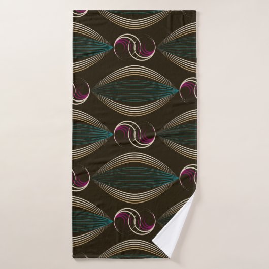 Art deco: geometrisch  patroon. badhanddoek (Badhanddoek)