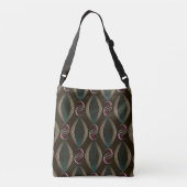 Art deco: geometrisch  patroon. crossbody tas (Achterkant)
