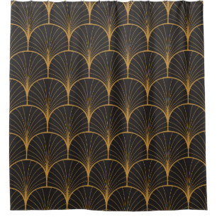 Art Deco, geometrisch patroon. Douchegordijn