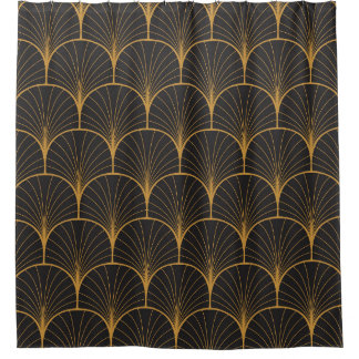 Art Deco, geometrisch patroon. Douchegordijn