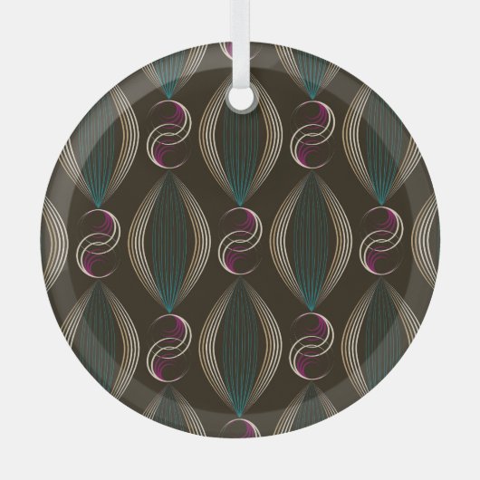 Art deco: geometrisch patroon. glas ornament (Voorkant)