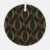 Art deco: geometrisch patroon. glas ornament (Achterkant)