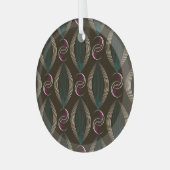 Art deco: geometrisch patroon. glas ornament (Voorkant links)