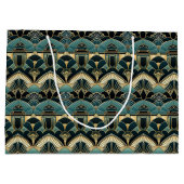 Art Deco geometrisch patroon Groot Cadeauzakje (Achterkant)