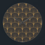 Art Deco, geometrisch patroon. Grote Klok<br><div class="desc">Art Deco naadloos patroon. Geometrische decoratieve cirkels met textuur. Retro achtergrond. Art Deco cirkelt in een naadloze twist. Retro vibes in elegant decor. Art Deco geometrisch patroon met cirkels. Een retro revival voor een stijlvolle achtergrond. deco, achtergrond, patroon, textuur, ventilator, decor, illustratie, goud, naadloos, lijn, golf, retro, abstract, nouveau, cirkel,...</div>