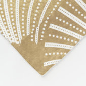 Art-deco geometrisch patroon in goud & wit fleece deken (Hoek)