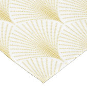 Art Deco geometrisch patroon in goud & wit Tafelkleed (Gekanteld)