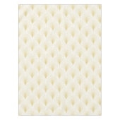 Art Deco geometrisch patroon in goud & wit Tafelkleed (Voorkant)