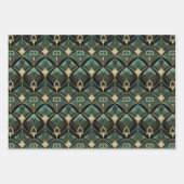 Art Deco geometrisch patroon Inpakpapier Vel (Voorkant 2)