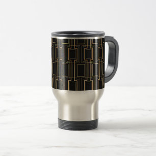 Art Deco geometrisch patroon Reisbeker