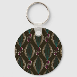 Art deco: geometrisch  patroon. sleutelhanger