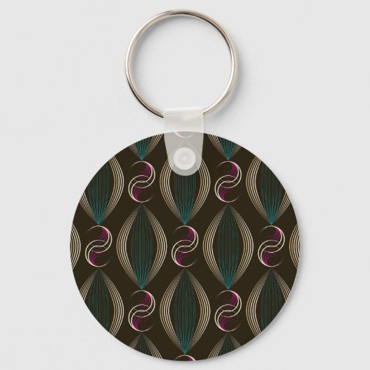 Art deco: geometrisch  patroon. sleutelhanger (Voorkant)