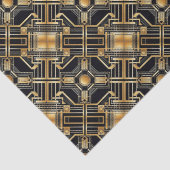 Art Deco, geometrisch patroon Tissuepapier (Detail)