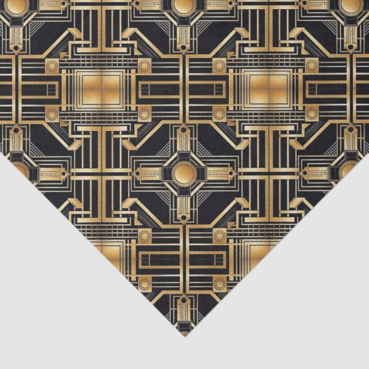 Art Deco, geometrisch patroon Tissuepapier (Detail)