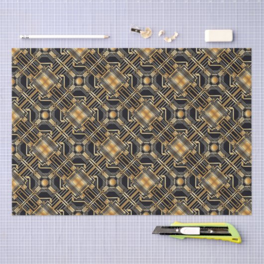 Art Deco, geometrisch patroon Tissuepapier (Craft)