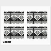 Art Deco geometrisch Rechthoekige Sticker (Vel)
