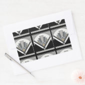 Art Deco geometrisch Rechthoekige Sticker (Envelop)