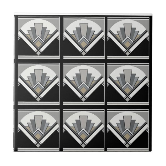 Art Deco geometrisch Tegeltje (Voorkant)