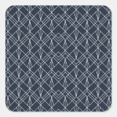 Art Deco geometrisch Vierkante Sticker (Voorkant)