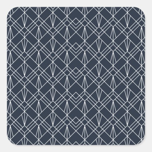 Art Deco geometrisch Vierkante Sticker (Voorkant)