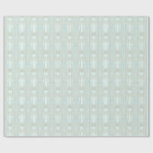 Art Deco geometrisch weelderig aqua Cadeaupapier (Vlak)