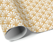 Art Deco geometrisch Zee Shell Cadeaupapier (Rol Hoek)