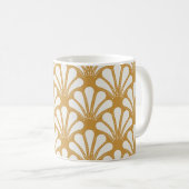 Art Deco geometrisch Zee Shell Koffiemok (Voorkant rechts)