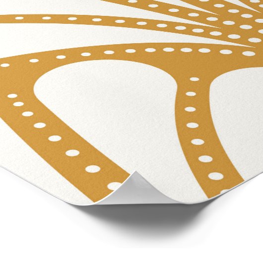 Art Deco geometrisch Zee Shell Poster (Hoek)