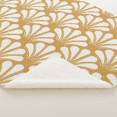 Art Deco geometrisch Zee Shell Sherpa Deken (3/4)