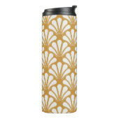 Art Deco geometrisch Zee Shell Thermosbeker (Gedraaid links)