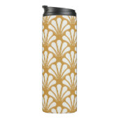 Art Deco geometrisch Zee Shell Thermosbeker (Geroteerd rechts)
