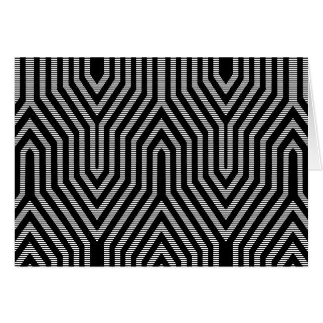 Art Deco geometrisch - zwart en wit (Voorkant Horizontaal)