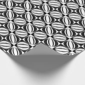 Art Deco Geometrisch Zwart en Wit Cadeaupapier (Hoek)