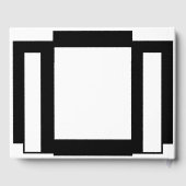 Art Deco geometrisch zwart en wit Gastenboek (Achterkant)