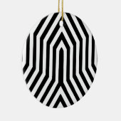 Art Deco geometrisch - zwart en wit Keramisch Ornament (Rechts)