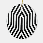 Art Deco geometrisch - zwart en wit Keramisch Ornament (Links)