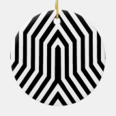Art Deco geometrisch - zwart en wit Keramisch Ornament (Achterkant)