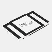 Art Deco Geometrisch Zwart-wit Gastenboek (Hoek)
