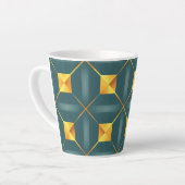 Art Deco Geometrische 12oz Latte Mok (Linkerhoek)
