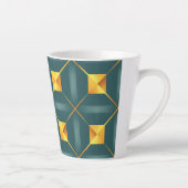 Art Deco Geometrische 12oz Latte Mok (Rechts)